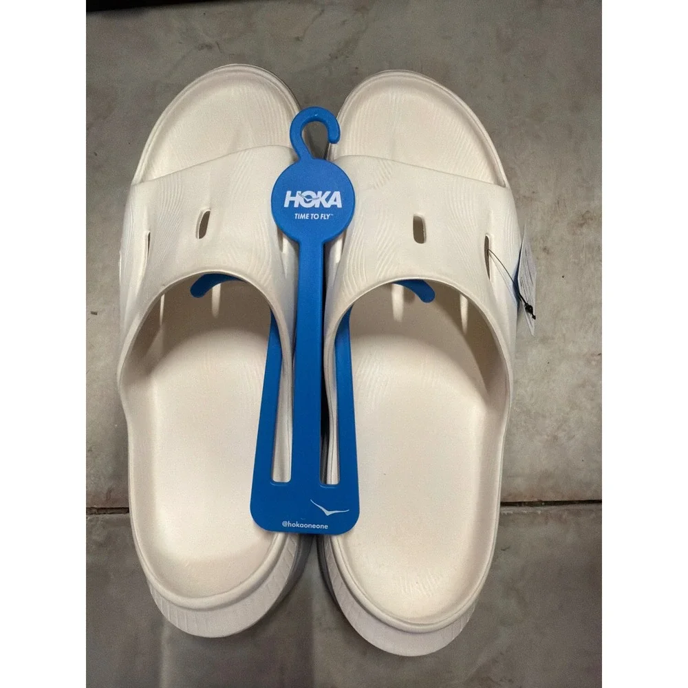 Hoka Ora Recovery 3 Slides Alabaster Stardust Men Size 13 Sandals NWT